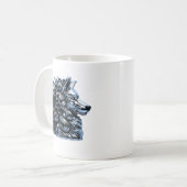 クロームウルフの胸像 コーヒーマグカップ (正面左)