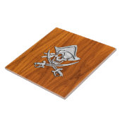 クロームシルバーパイレーツオンチークベニアデコール タイル (側面)