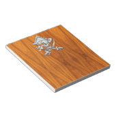 クロームシルバーパイレーツオンチークベニアデコール ノートパッド (アングル)