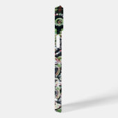 クロームスカル、ブラックグリーンレッドエメラルドジェムストーン Case-Mate iPhoneケース (裏面 / 右)