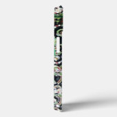 クロームスカル、ブラックグリーンレッドジェムストーンズ Case-Mate iPhoneケース (裏面 / 右)