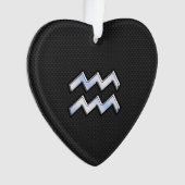 クロームスタイルアクエリアス〔占星術の〕十二宮図スネークデコの看板 オーナメント (正面)