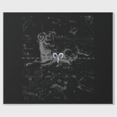 クロームスタイルアリ〔占星術の〕十二宮図サインオンヘベリウス ラッピングペーパー (フラット)