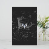 クロームスタイルアリ〔占星術の〕十二宮図サインオンヘベリウス 便箋 (スタンド正面)