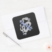 クロームスタイルドラゴンインブラックスネークスキンプリント スクエアシール (封筒)