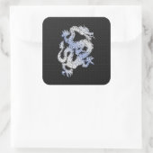 クロームスタイルドラゴンインブラックスネークスキンプリント スクエアシール (バッグ)