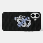 クロームスタイルドラゴンオンブラックスネークスキンプリント Case-Mate iPhoneケース (裏面 (横))