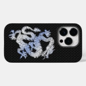 クロームスタイルドラゴンオンブラックスネークスキン Case-Mate iPhoneケース (裏面 (横))