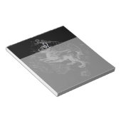 クロームスタイルレオ〔占星術の〕十二宮図マップHevelius 1690 ノートパッド (アングル)