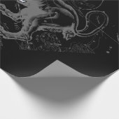 クロームスタイルレオ〔占星術の〕十二宮図マップHevelius 1690 ラッピングペーパー (角)