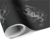 クロームスタイルレオ〔占星術の〕十二宮図マップHevelius 1690 ラッピングペーパー (ロールコーナー)