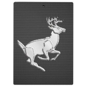 クロームパーソナライズされたランニングの鹿の炭素繊維の外観 クリップボード (裏面)