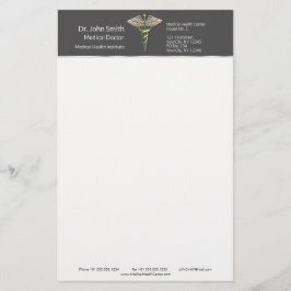 クロームホログラフィック3D医療ケドゥケウス 便箋