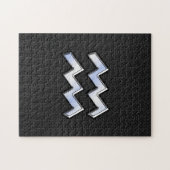 クロームモダンライクAquarius〔占星術の〕十二宮図スネーク ジグソーパズル (横)