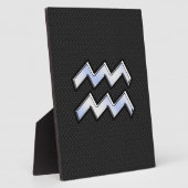 クロームモダンライクAquarius〔占星術の〕十二宮図スネーク フォトプラーク (側面)