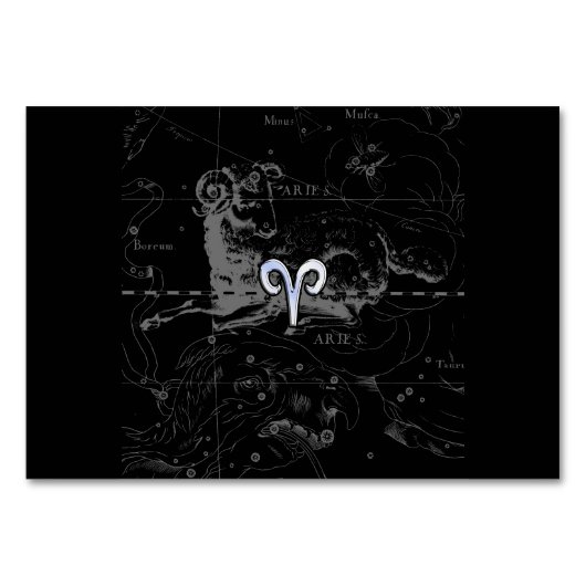 クロームライクアリー〔占星術の〕十二宮図サインヴィンテージヘベリウス テーブルナンバー (正面)