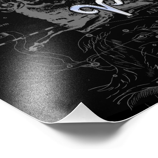 クロームライクアリー〔占星術の〕十二宮図サインヴィンテージヘベリウス フォトプリント            (角)