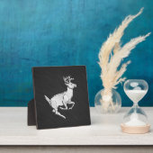 クロームランニングの鹿の炭素繊維デコール フォトプラーク (インサイチュ)