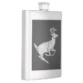 クロームランニングの鹿の炭素繊維デコール フラスク (右)