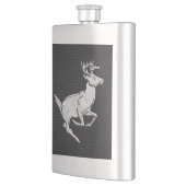 クロームランニングの鹿の炭素繊維デコール フラスク (左)