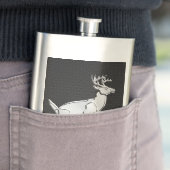 クロームランニングの鹿の炭素繊維デコール フラスク (インサイチュ)