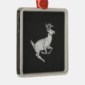 クロームランニングの鹿の炭素繊維デコール メタルオーナメント (右)