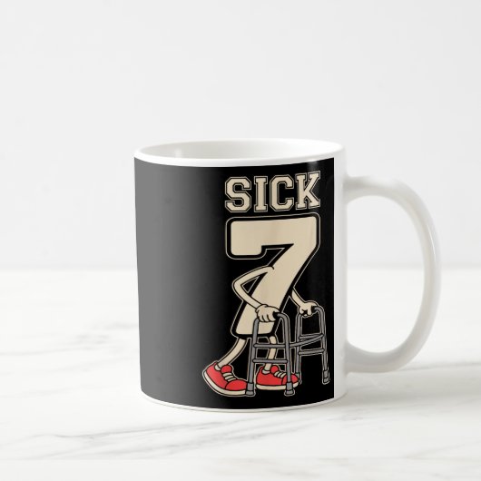 クローム付きの Sick Seven Meme 67 楽しい Sick 7 セブン コーヒーマグカップ (右)
