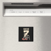 クローム付きの Sick Seven Meme 67 楽しい Sick 7 セブン マグネット (インサイチュ (食洗機))