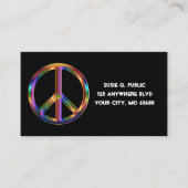 クローム平和サイン 名刺 (正面)