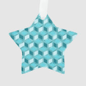 クローム3-dボックス – ターコイズ/アクア オーナメント (裏面)