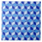 クローム3-dボックス – Cobalt blue タイル (正面)