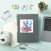 クローム+子猫 デカール (iPadカバー)