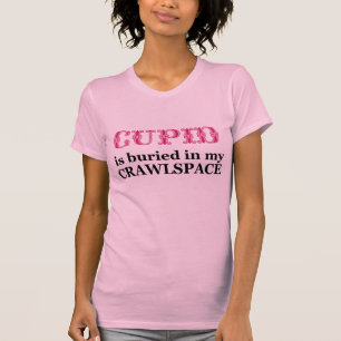 クローラスペースに埋もれたキューピッド Tシャツ