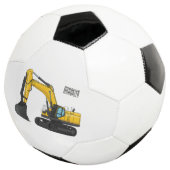 クローラー掘削機の漫画イラストレーション サッカーボール (3/4)