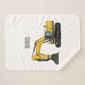 クローラー掘削機の漫画イラストレーション シェルパブランケット (正面(横))