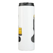 クローラー掘削機の漫画イラストレーション タンブラー (裏面)