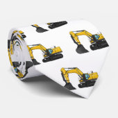 クローラー掘削機の漫画イラストレーション ネクタイ (ロール)