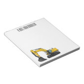 クローラー掘削機の漫画イラストレーション ノートパッド (アングル)