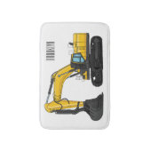 クローラー掘削機の漫画イラストレーション バスマット (正面縦)