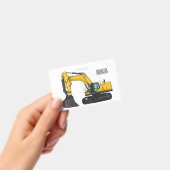 クローラー掘削機の漫画イラストレーション バッジ (Handheld)