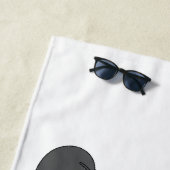 クローラー掘削機の漫画イラストレーション ビーチタオル (インサイチュ)