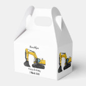 クローラー掘削機の漫画イラストレーション フェイバーボックス (裏面サイド)