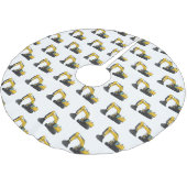 クローラー掘削機の漫画イラストレーション ブラッシュドポリエステルツリースカート (アングル)