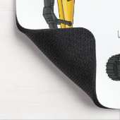 クローラー掘削機の漫画イラストレーション マウスパッド (コーナー)