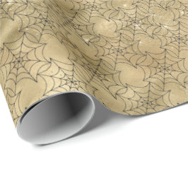 クローリースパイダーウェブハロウィーンパターン ラッピングペーパー