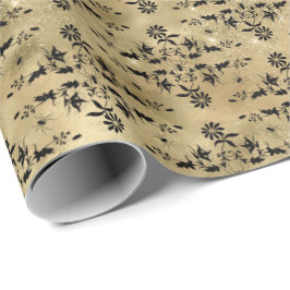 クローリースパイダーフローラハロウィーンパターン ラッピングペーパー