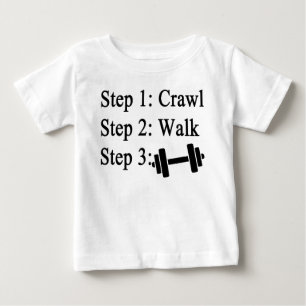 クロールの歩行重量のリフティングベビーTシャツ ベビーTシャツ