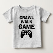 クロールウォークゲームおもしろいゲーム引用文ベビーシャツ ベビーTシャツ (正面)