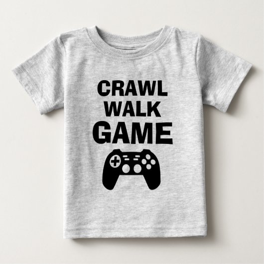 クロールウォークゲームおもしろいゲーム引用文ベビーシャツ ベビーTシャツ (正面)