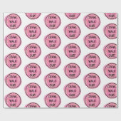 クロールウォークサーフピンクパターン ラッピングペーパー (フラット)